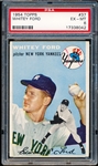 1954 Topps Baseball- #37 Whitey Ford, Yankees- PSA Ex-Mt 6
