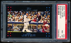 2007 Topps Baseball- #40 Derek Jeter- Bush/Mantle- PSA Nm-Mt 8