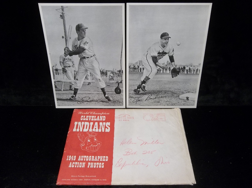 1949 Cleveland Indians 6-1/2” x 9” Team Issue- 26 Diff- in Original Mailing Envelope