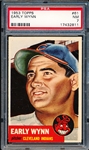 1953 Topps Baseball- #61 Early Wynn, Indians- PSA NM 7