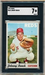 1970 Topps Baseball- #660 Johnny Bench, Reds- SGC 7 (NM)- 60/40 centering- Hi# 