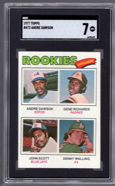 1977 Topps Baseball- #473 Andre Dawson RC- SGC 7 (NM)