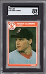 1985 Fleer Baseball- #155 Roger Clemens, Red Sox- SGC 8 (Nm-Mt)