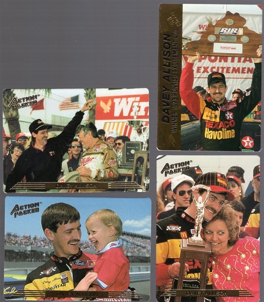 Davey Allison Nascar/ Racing Cards- 75 Asst- Mostly Action Packed cards- mainly 1993 and 1994