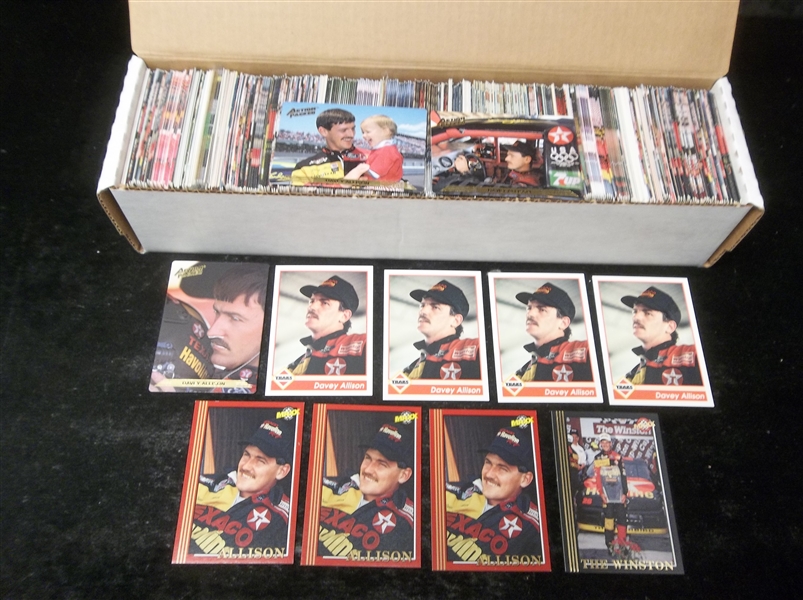 Davey Allison Nascar/ Racing Card- 300 Asst- Mostly Action Packed & Traks cards- mainly1992, 1993, & 1994