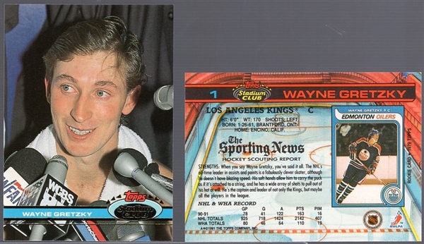 1991-92 Stadium Club Hockey #1 Wayne Gretzky- 10 Cards