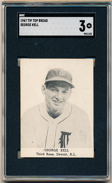 1947 Tip Top Bread Baseball- George Kell, Detroit AL- SGC 3 (Vg)