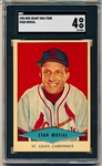 1954 Red Heart Baseball- Stan Musial, Cardinals- SGC 4 (Vg-Ex)
