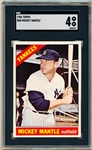 1966 Topps Bb- #50 Mickey Mantle, Yankees- SGC 4 (Vg-Ex)