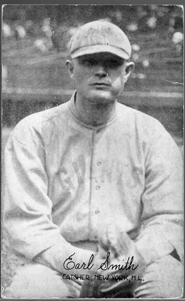 1922 Baseball Exhibit- #NNO Earl Smith Portrait, N. Y. Giants