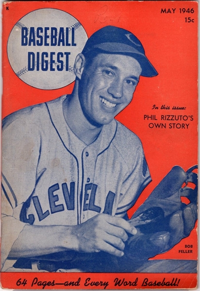 May 1946 Baseball Digest- Bob Feller Cover