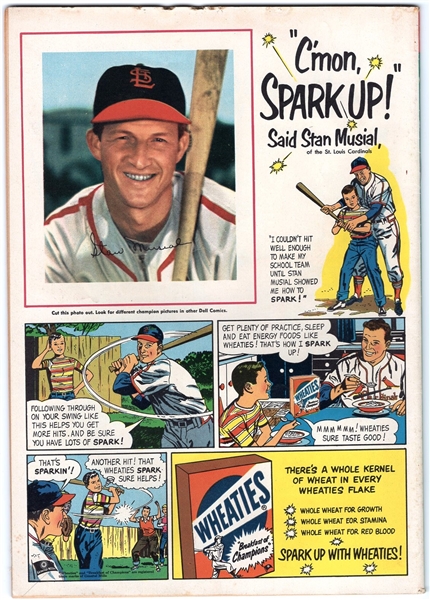 September 1953 Lantz New Funnies #199 Comic Book (Woody Woodpecker et. al. Cover) with Stan Musial Wheaties Back Cover Ad