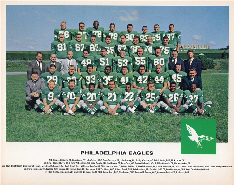 1962 Tang NFL Team Photos- Philadelphia Eagles