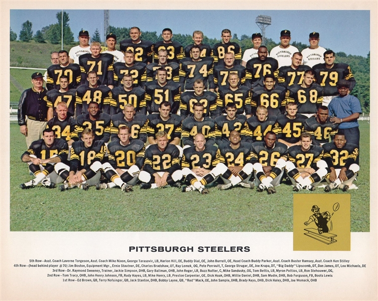 1962 Tang NFL Team Photos- Pittsburgh Steelers