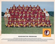 1962 Tang NFL Team Photos- Washington Redskins