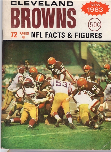 1963 Cleveland Browns Media Guide- Jim Brown IA Cover!