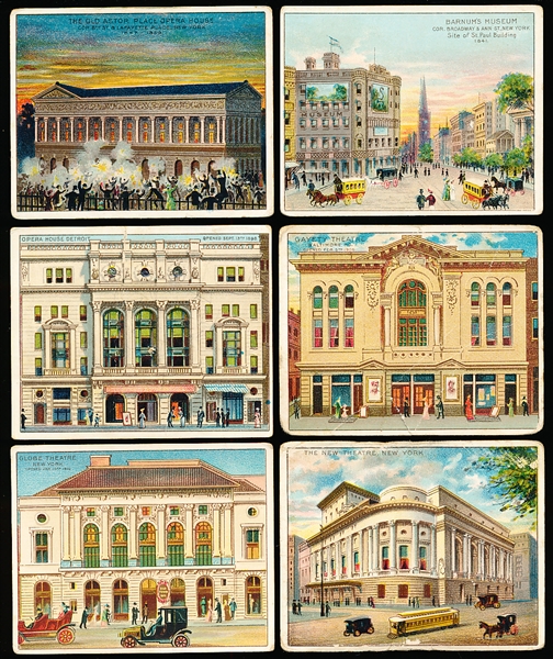 1910 Between the Acts “Theatres Old & New” (T108)- 6 Diff