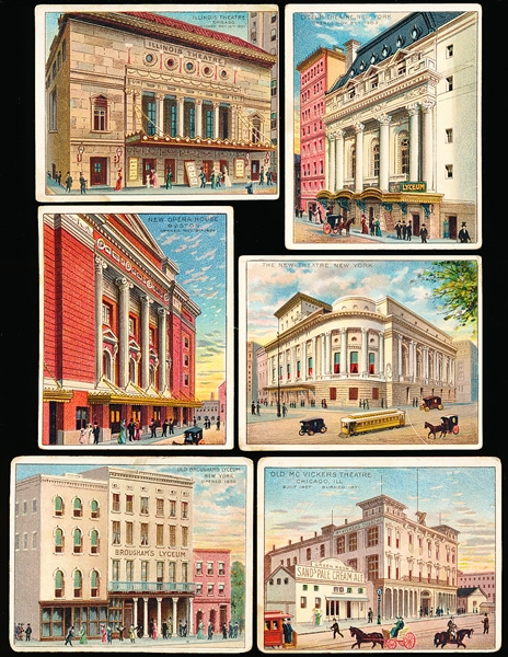 1910 Between the Acts “Theatres Old & New” (T108)- 6 Diff.