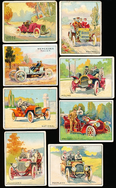 1910 Turkey Red “Automobile Series” (T37)- 8 Diff