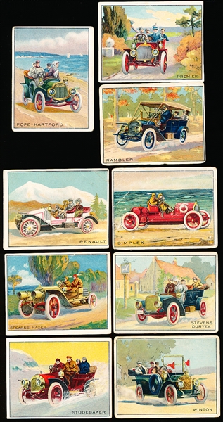 1910 Turkey Red “Automobile Series” (T37)- 8 Diff.