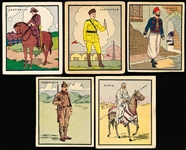 1930’s E. Rosen Co. “Soldier Cards” (R139)- 5 Diff.