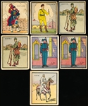 1930’s E. Rosen Co. “Soldier Cards” (R139)- 7 Asst.