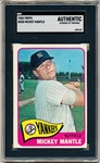 1965 Topps Bb- #350 Mickey Mantle, Yankees- SGC Authentic (Evidence of Trimming)
