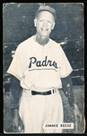 1952 Globe Printing San Diego Padres MiLB Jimmie Reese