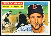 Autographed 1956 Topps Bsbl. #228 Mickey Vernon, Red Sox