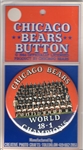1986 Creative Photo Crafts NFL Chicago Bears Button on Original Retail Card