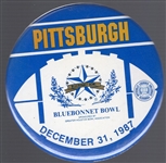 1987 WinCraft NCAA Ftbl. University of Pittsburgh Blue Bonnet Bowl 3” Diameter Pin-Back Button