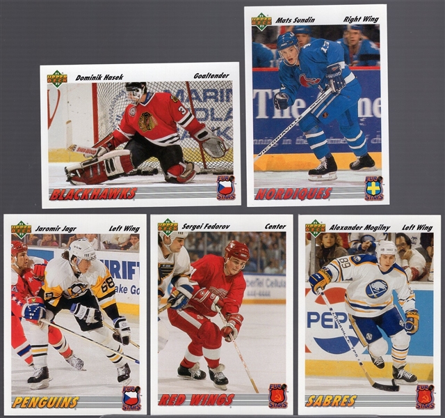1991-92 Upper Deck Hockey “Euro Stars”- 1 Complete Set of 18 Cards