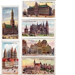 1915 Wills’s Cigarettes “Gems of Belgian Architecture”- 1 Complete Set of 50 Cards