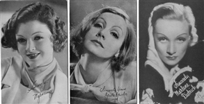 1930’s-40’s Exhibit Actress Salutations B/W Non-Sports- 9 Diff. Cards