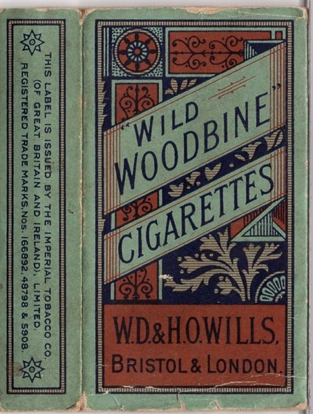 1930’s-40’s? Wills’s “Wild Woodbine Cigarettes”- Outer Box Cover Non-Sports