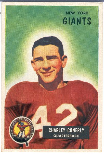 1955 Bowman Fb- #16 Charley Conerly, Giants
