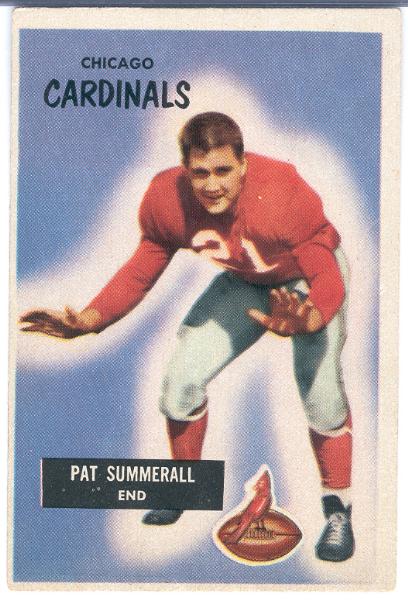 1955 Bow Fb- #52 Pat Summerall, Cards- RC