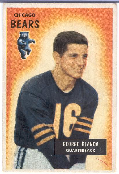 1955 Bow Fb- #62 George Blanda, Bears