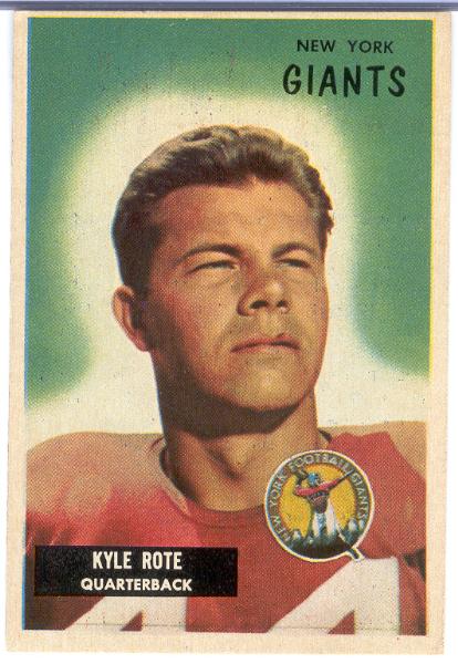 1955 Bow Fb- #137 Kyle Rote, Giants