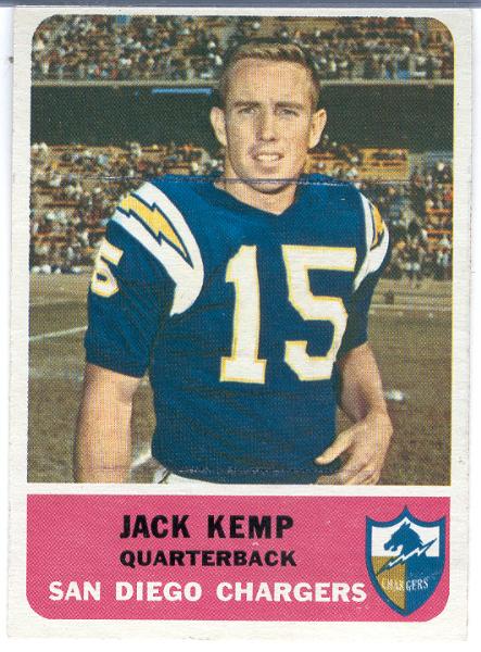 1962 Fleer Fb- #79 Jack Kemp, Chargers
