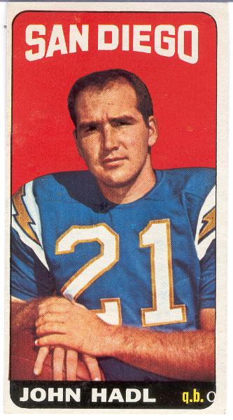 1965 Topps Fb- #161 John Hadl- SP! 