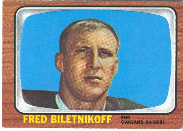 1966 Topps Fb- #104 Fred Biletnikoff, Raiders