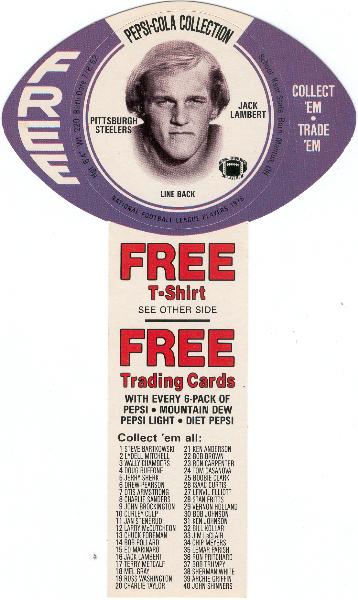 1976 Pepsi Discs Football Near Set- 35 of 40