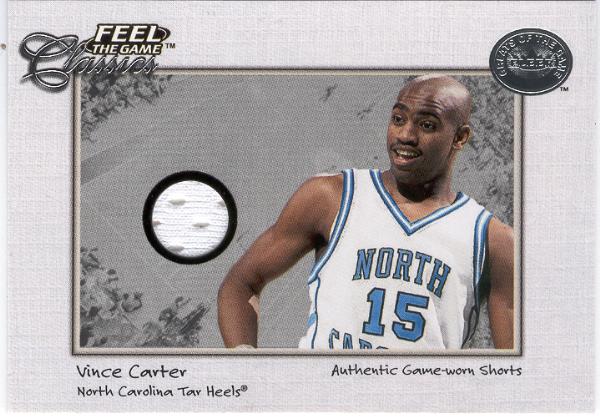 2001 Greats of the Game Basketball- "Feel the Game Classics"- Vince Carter, N.Carolina Tarheels