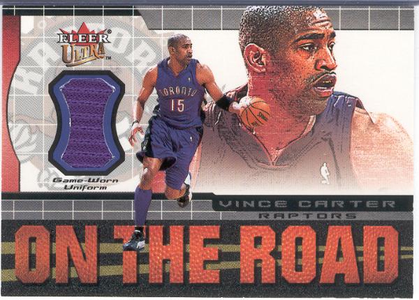 2001/02 Ultra Bskt.- "On the Road Game Worn"- Vince Carter, Raptors