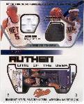 2002/03 Fleer Authentix Bskt.- Jersey Authentix Game of the Week Ripped- #5 Jason Kidd/Allen Iverson