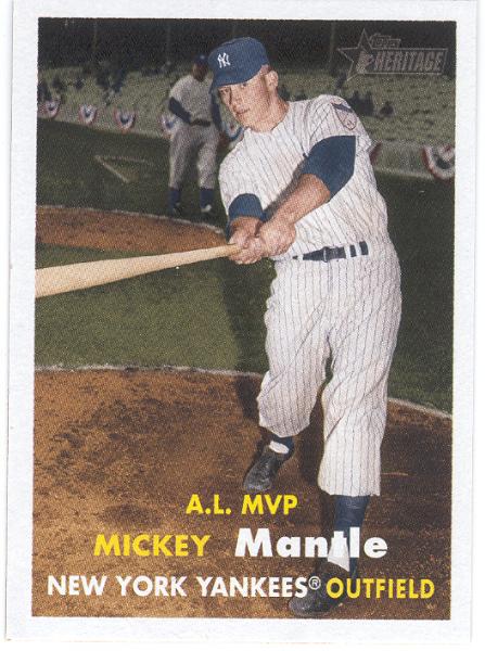 2007 Topps Heritage Nat`l. Convention VIP Bb- #410 Mickey Mantle, Yankees