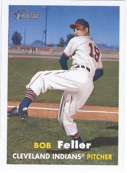 2007 Topps Heritage Nat`l. Convention VIP Bb- #412 Bob Feller, Indians