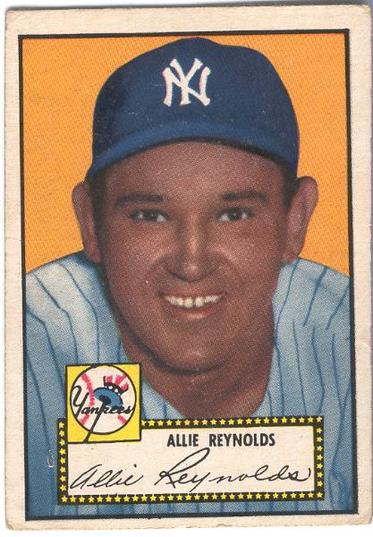 1952 Topps Bb- #67 Allie Reynolds, Yankees