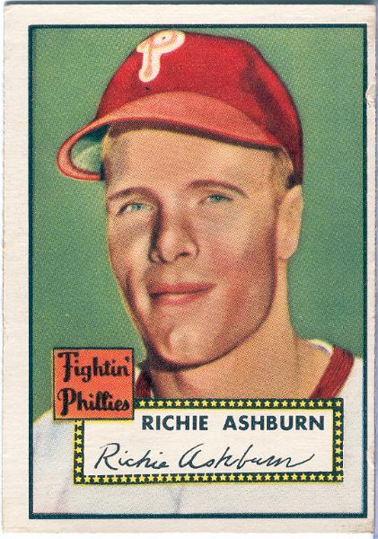 1952 Topps Bb- #216 Richie Ashburn, Phillies